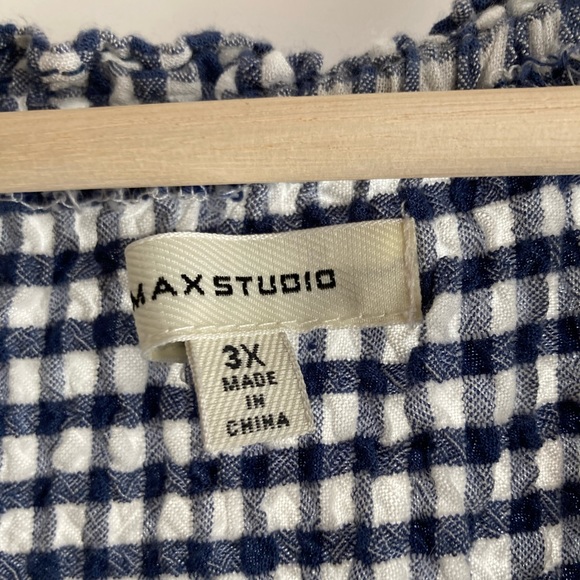 Plus Size Gingham Sleeveless Mini Dress by Max Studio - Picture 3 of 4
